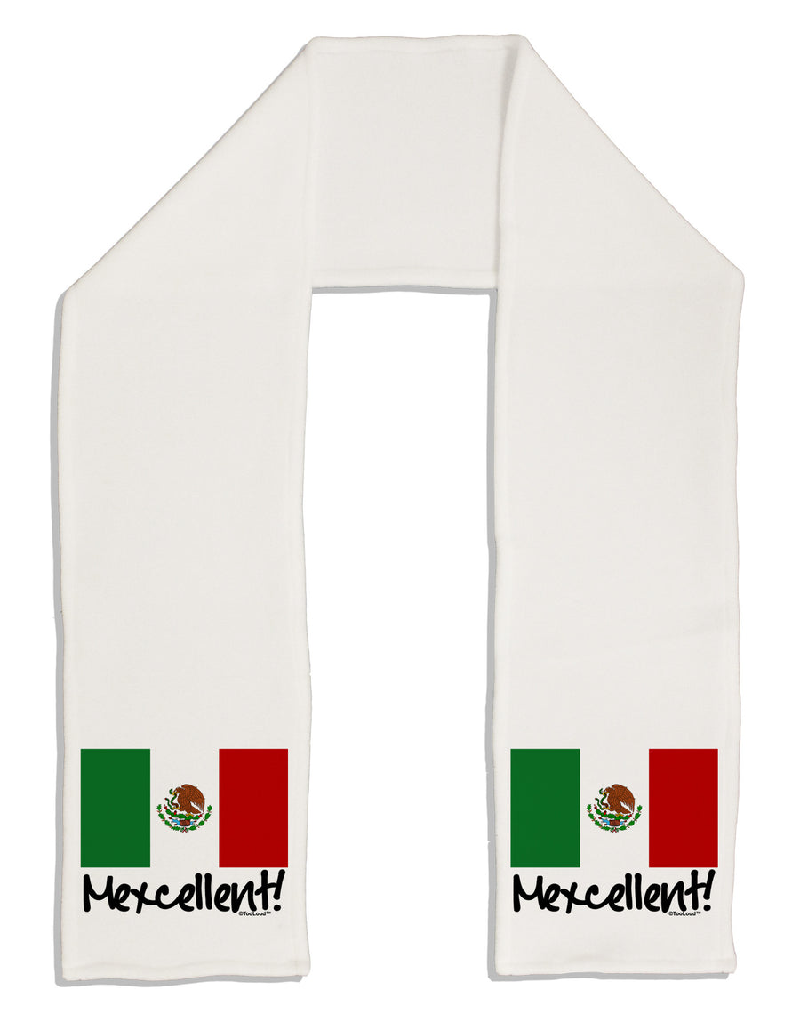 Mexcellent - Mexican Flag Adult Fleece 64" Scarf-TooLoud-White-One-Size-Adult-Davson Sales