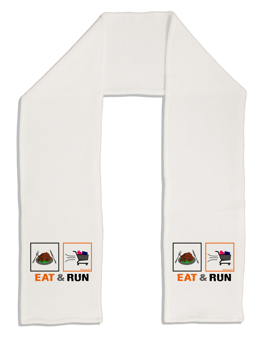 Eat & Run Black Friday Adult Fleece 64&#x22; Scarf-TooLoud-White-One-Size-Adult-Davson Sales