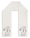 Mermaid Outline Adult Fleece 64&#x22; Scarf-TooLoud-White-One-Size-Adult-Davson Sales