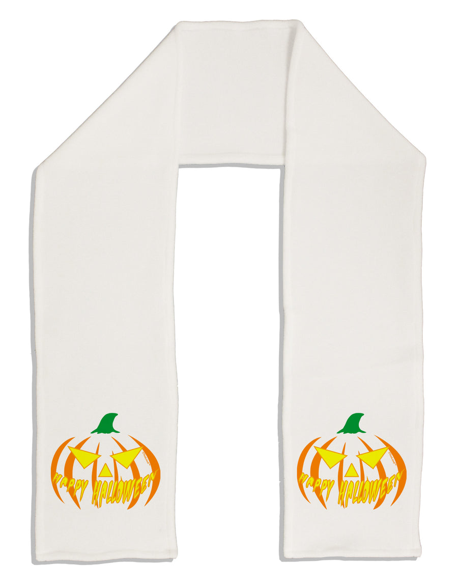 Happy Halloween Jack Yellow Adult Fleece 64&#x22; Scarf-TooLoud-White-One-Size-Adult-Davson Sales