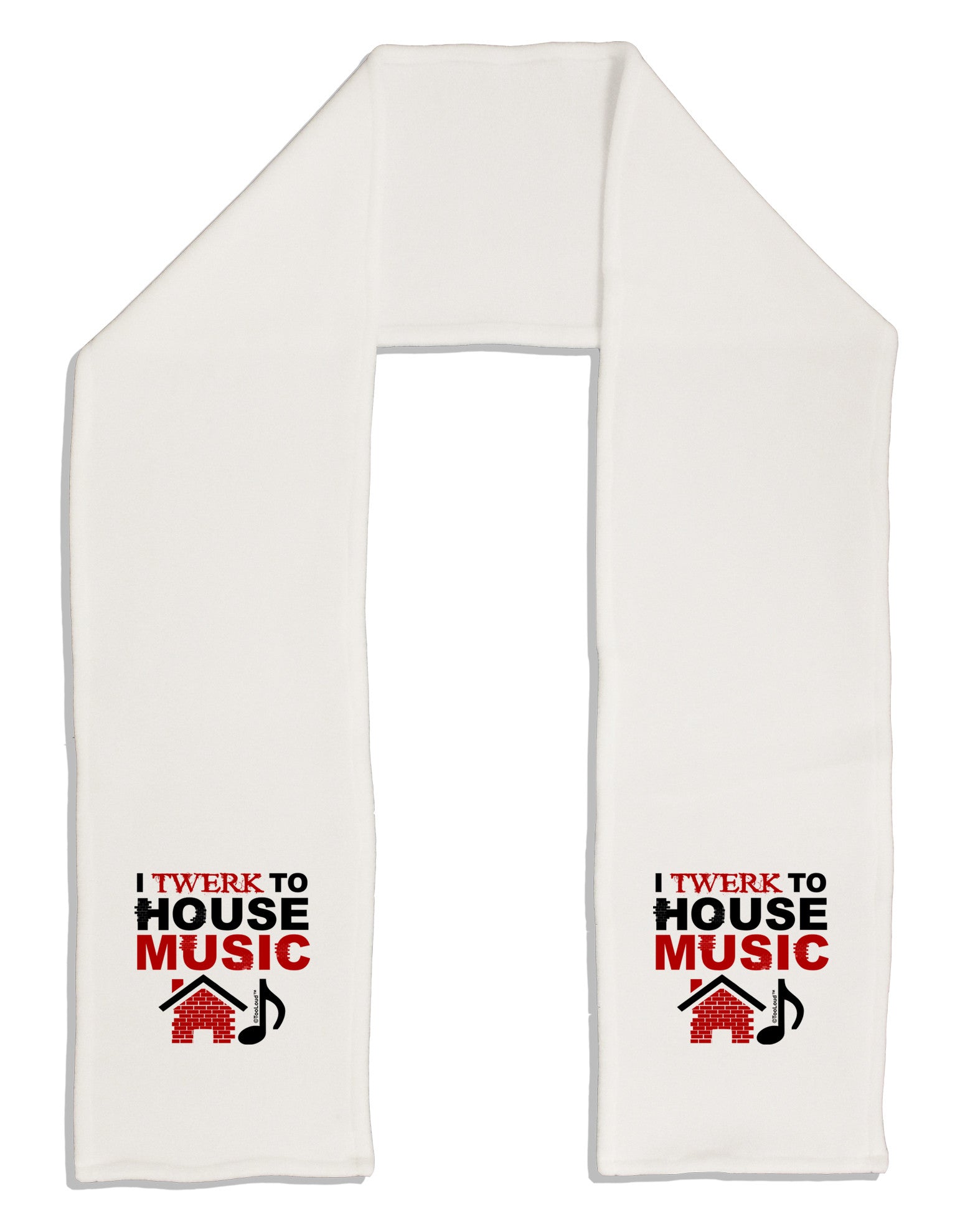 Twerk To House Adult Fleece 64&#x22; Scarf-TooLoud-White-One-Size-Adult-Davson Sales
