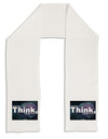 TooLoud What We Think Buddha Adult Fleece 64&#x22; Scarf-TooLoud-White-One-Size-Adult-Davson Sales