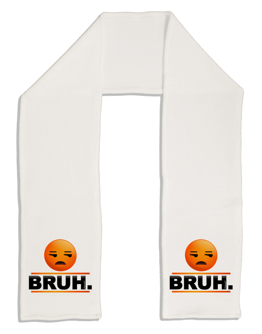 Bruh Emoji Adult Fleece 64&#x22; Scarf-TooLoud-White-One-Size-Adult-Davson Sales