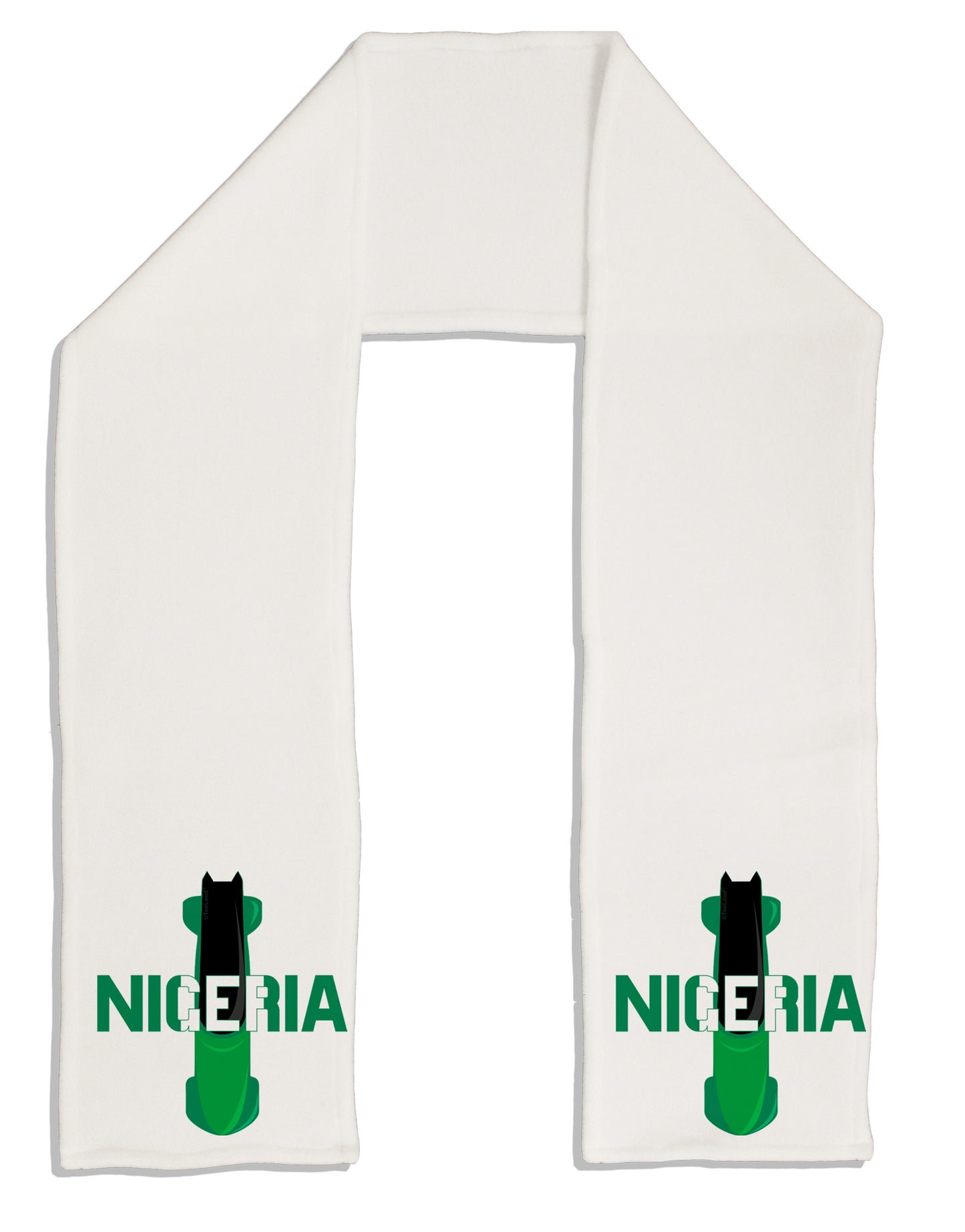 Nigeria Bobsled Adult Fleece 64&#x22; Scarf by TooLoud-TooLoud-White-One-Size-Adult-Davson Sales