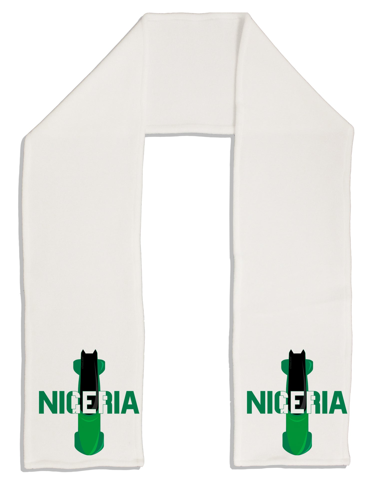 Nigeria Bobsled Adult Fleece 64&#x22; Scarf by TooLoud-TooLoud-White-One-Size-Adult-Davson Sales