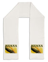 Iguana Watercolor Text Adult Fleece 64&#x22; Scarf-TooLoud-White-One-Size-Adult-Davson Sales