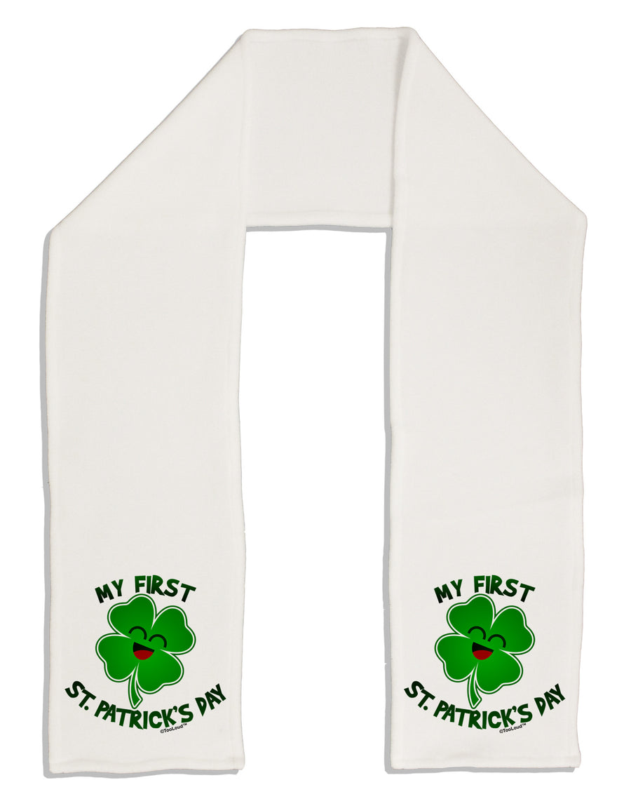 My First St. Patrick's Day Adult Fleece 64&#x22; Scarf-TooLoud-White-One-Size-Adult-Davson Sales