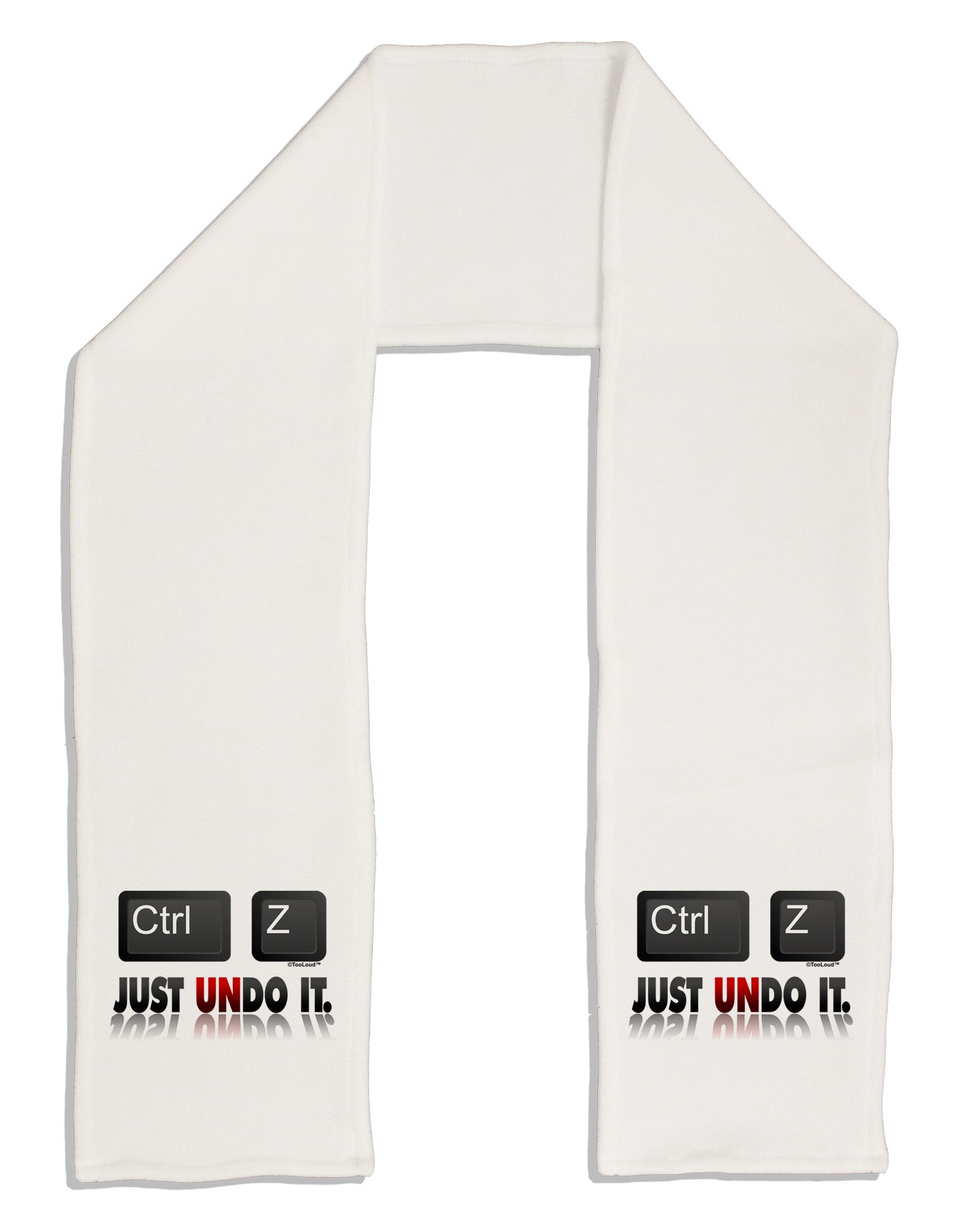 Ctrl Z Just Undo It Adult Fleece 64&#x22; Scarf-TooLoud-White-One-Size-Adult-Davson Sales