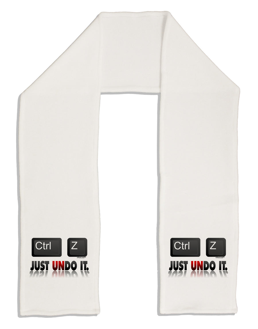 Ctrl Z Just Undo It Adult Fleece 64&#x22; Scarf-TooLoud-White-One-Size-Adult-Davson Sales