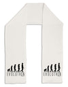 Evolution of Man Adult Fleece 64&#x22; Scarf by TooLoud-TooLoud-White-One-Size-Adult-Davson Sales