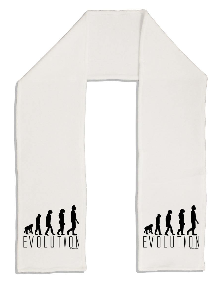 Evolution of Man Adult Fleece 64&#x22; Scarf by TooLoud-TooLoud-White-One-Size-Adult-Davson Sales