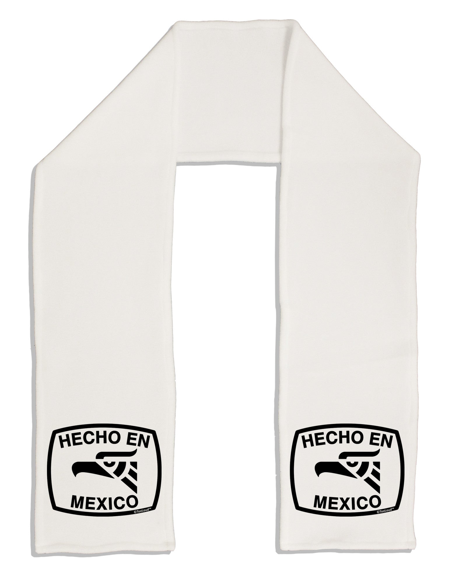 Hecho en Mexico Eagle Symbol with Text Adult Fleece 64&#x22; Scarf by TooLoud-TooLoud-White-One-Size-Adult-Davson Sales