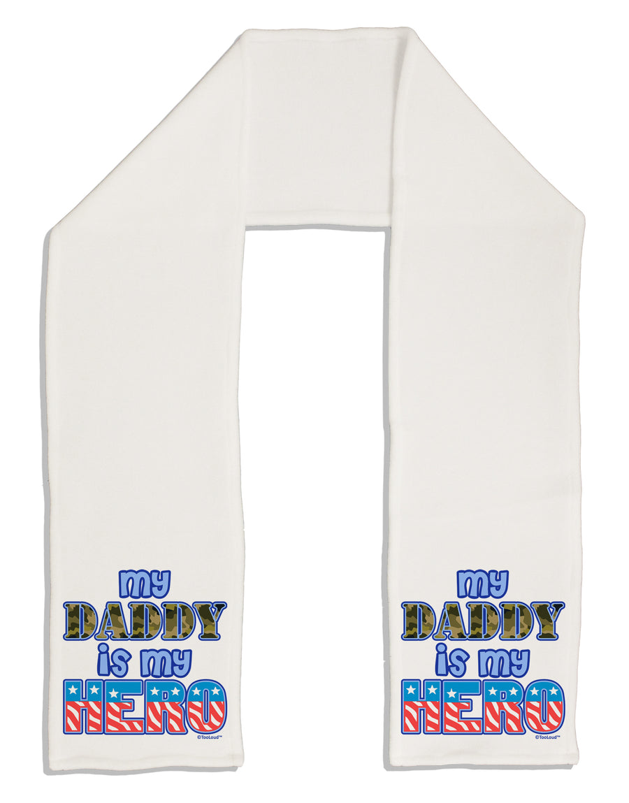 My Daddy is My Hero - Armed Forces - Blue Adult Fleece 64&#x22; Scarf by TooLoud-TooLoud-White-One-Size-Adult-Davson Sales