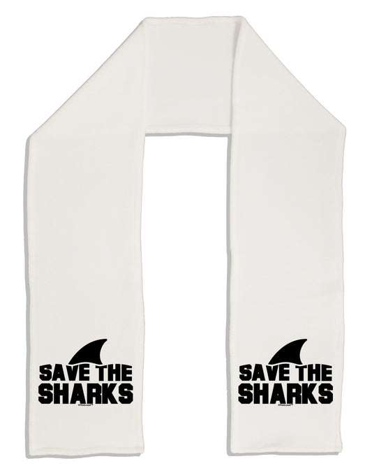 Save The Sharks - Fin Adult Fleece 64&#x22; Scarf-TooLoud-White-One-Size-Adult-Davson Sales