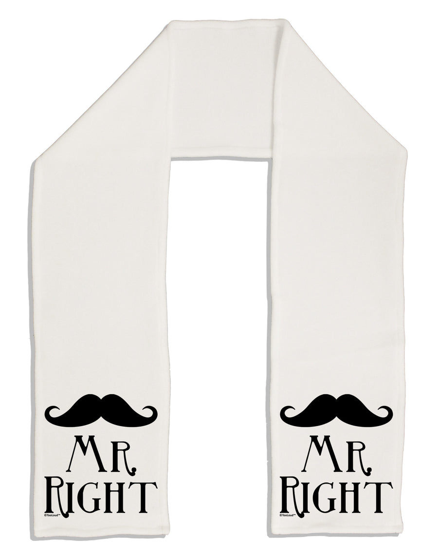 - Mr Right Adult Fleece 64&#x22; Scarf-TooLoud-White-One-Size-Adult-Davson Sales