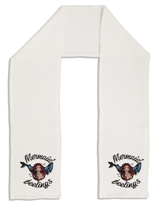 TooLoud Mermaid Feelings Adult Fleece 64 Inch Scarf-Scarves-TooLoud-White-One-Size-Adult-Davson Sales