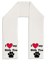 I Heart My Shih Tzu Adult Fleece 64&#x22; Scarf by TooLoud-TooLoud-White-One-Size-Adult-Davson Sales