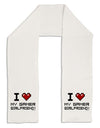 I Heart My Gamer Girlfriend Adult Fleece 64&#x22; Scarf-TooLoud-White-One-Size-Adult-Davson Sales