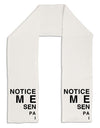 Notice Me Senpai Triangle Text Adult Fleece 64&#x22; Scarf-TooLoud-White-One-Size-Adult-Davson Sales