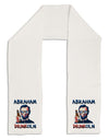 Abraham Drinkoln with Text Adult Fleece 64&#x22; Scarf-TooLoud-White-One-Size-Adult-Davson Sales