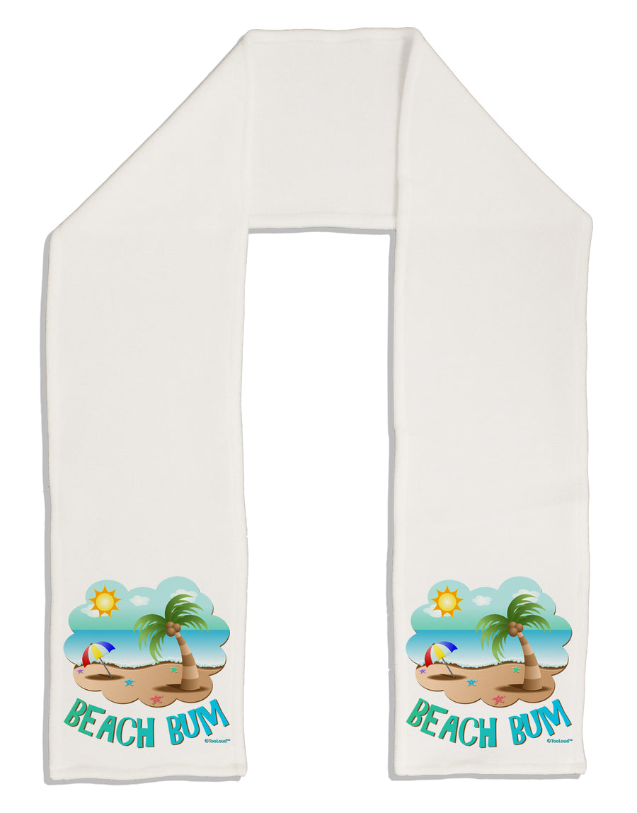 Fun Summer Beach Scene - Beach Bum Adult Fleece 64&#x22; Scarf by TooLoud-TooLoud-White-One-Size-Adult-Davson Sales