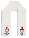 Keep Calm - Party Beer Adult Fleece 64&#x22; Scarf-TooLoud-White-One-Size-Adult-Davson Sales