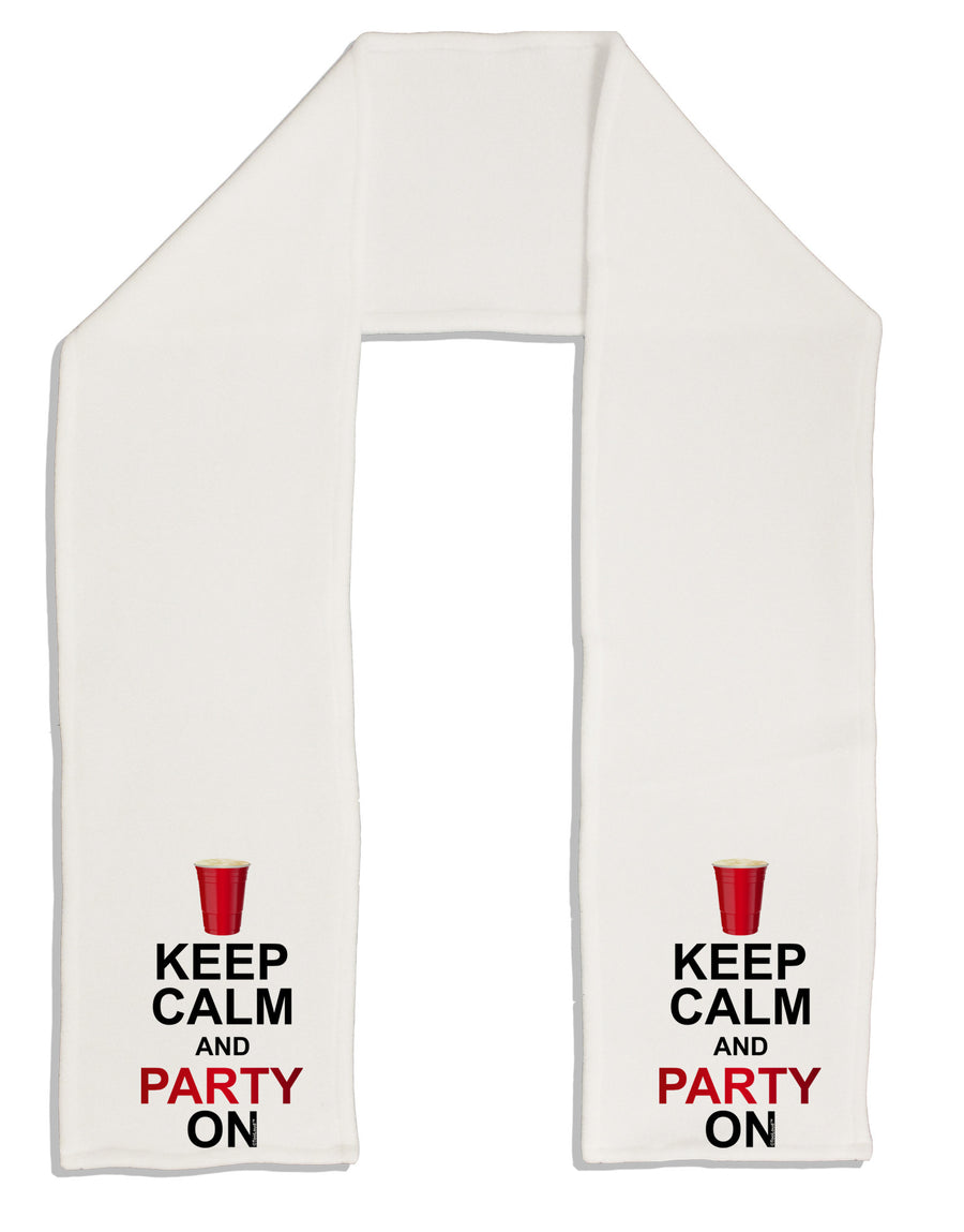 Keep Calm - Party Beer Adult Fleece 64&#x22; Scarf-TooLoud-White-One-Size-Adult-Davson Sales