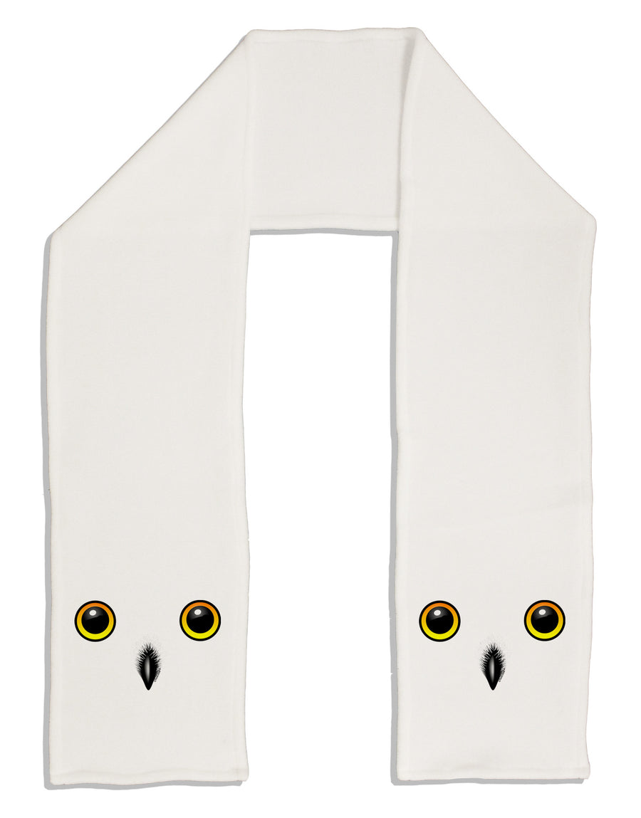 Cute Snowy Owl Face Adult Fleece 64&#x22; Scarf-TooLoud-White-One-Size-Adult-Davson Sales