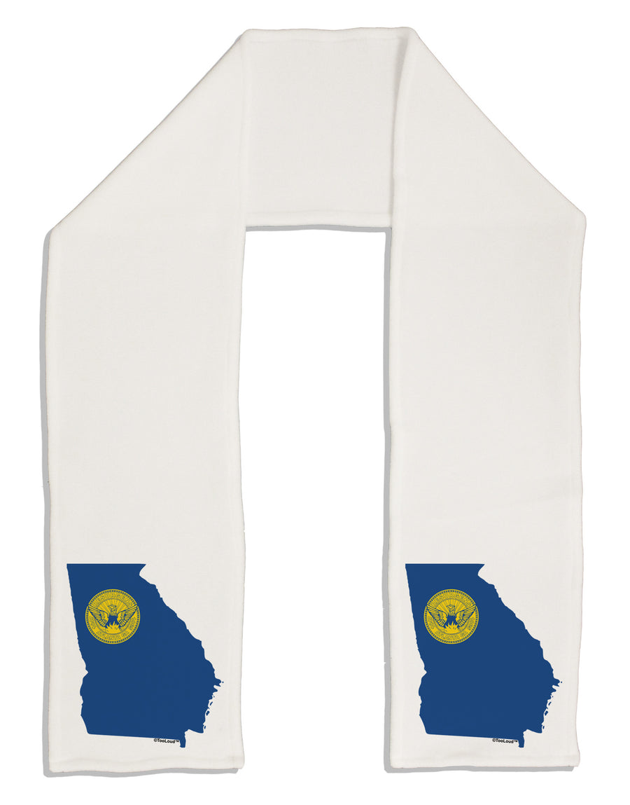 Atlanta Georgia Flag Adult Fleece 64&#x22; Scarf-TooLoud-White-One-Size-Adult-Davson Sales