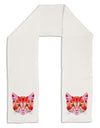 Geometric Kitty Red Adult Fleece 64&#x22; Scarf-TooLoud-White-One-Size-Adult-Davson Sales