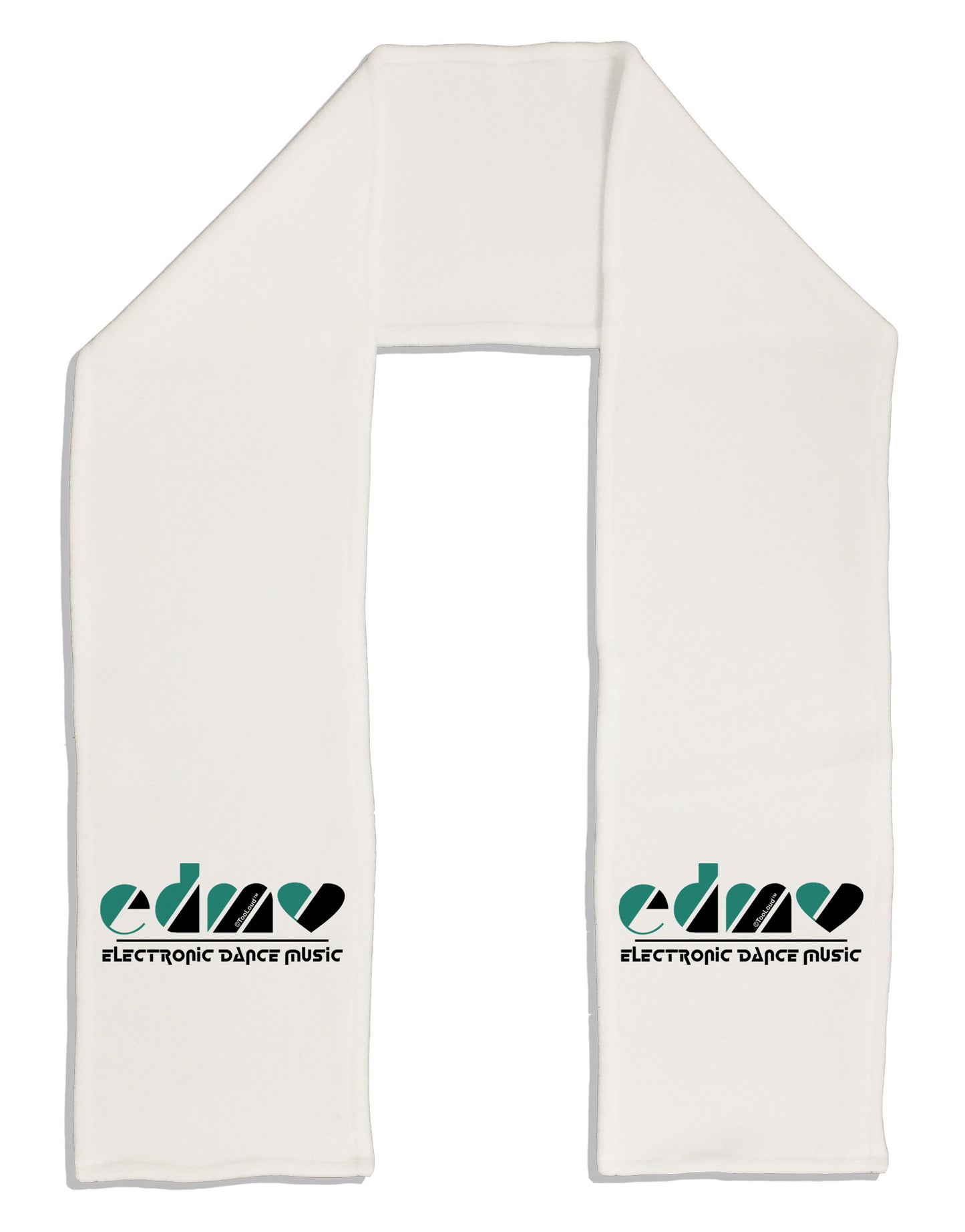 EDM Heart Black Adult Fleece 64&#x22; Scarf-TooLoud-White-One-Size-Adult-Davson Sales