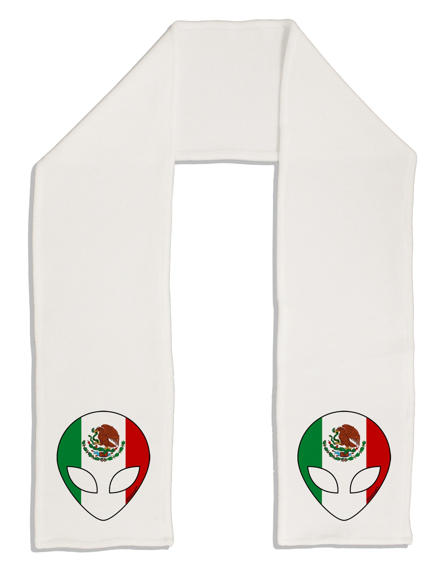 Mexican Flag Extraterrestrial Adult Fleece 64&#x22; Scarf-TooLoud-White-One-Size-Adult-Davson Sales