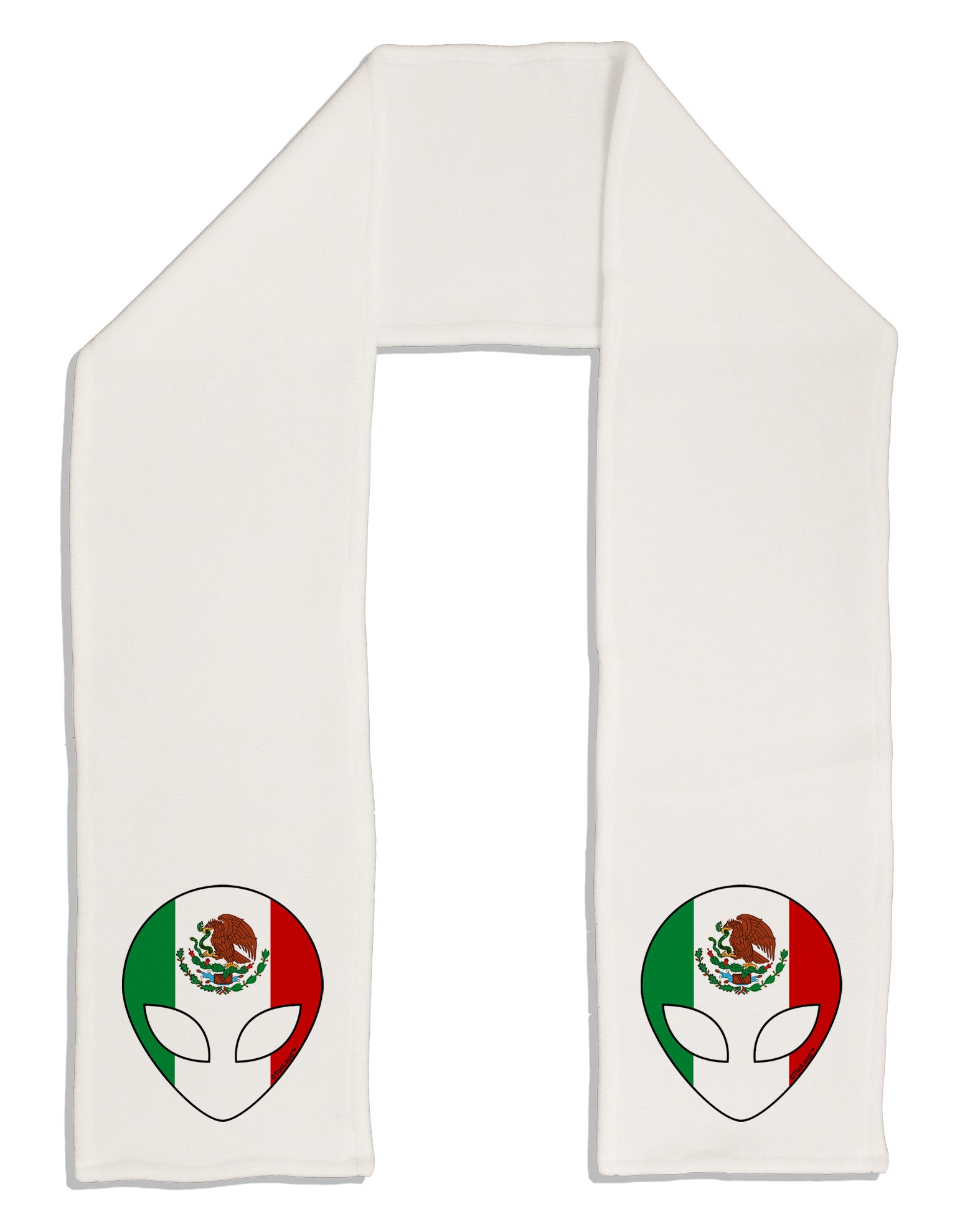 Mexican Flag Extraterrestrial Adult Fleece 64&#x22; Scarf-TooLoud-White-One-Size-Adult-Davson Sales
