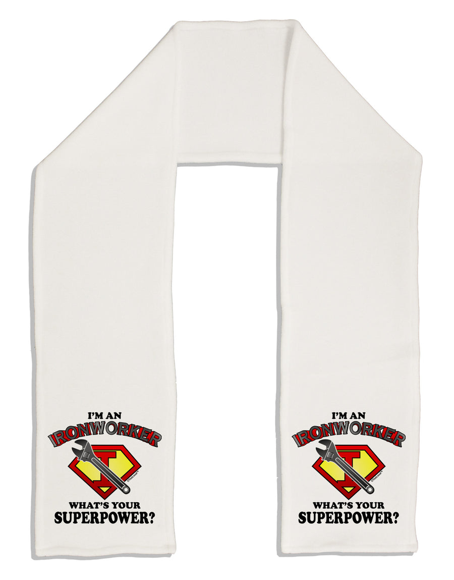 Ironworker - Superpower Adult Fleece 64" Scarf-TooLoud-White-One-Size-Adult-Davson Sales