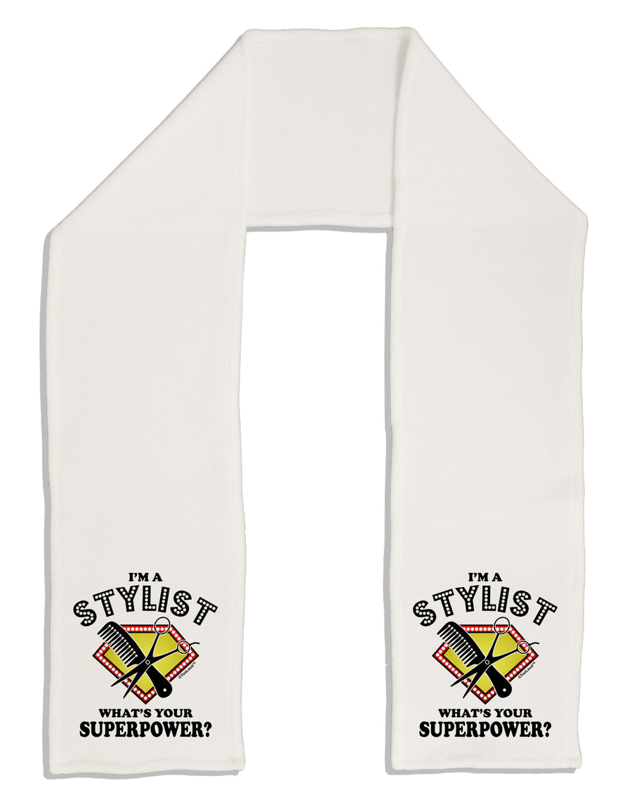 Stylist - Superpower Adult Fleece 64" Scarf-TooLoud-White-One-Size-Adult-Davson Sales