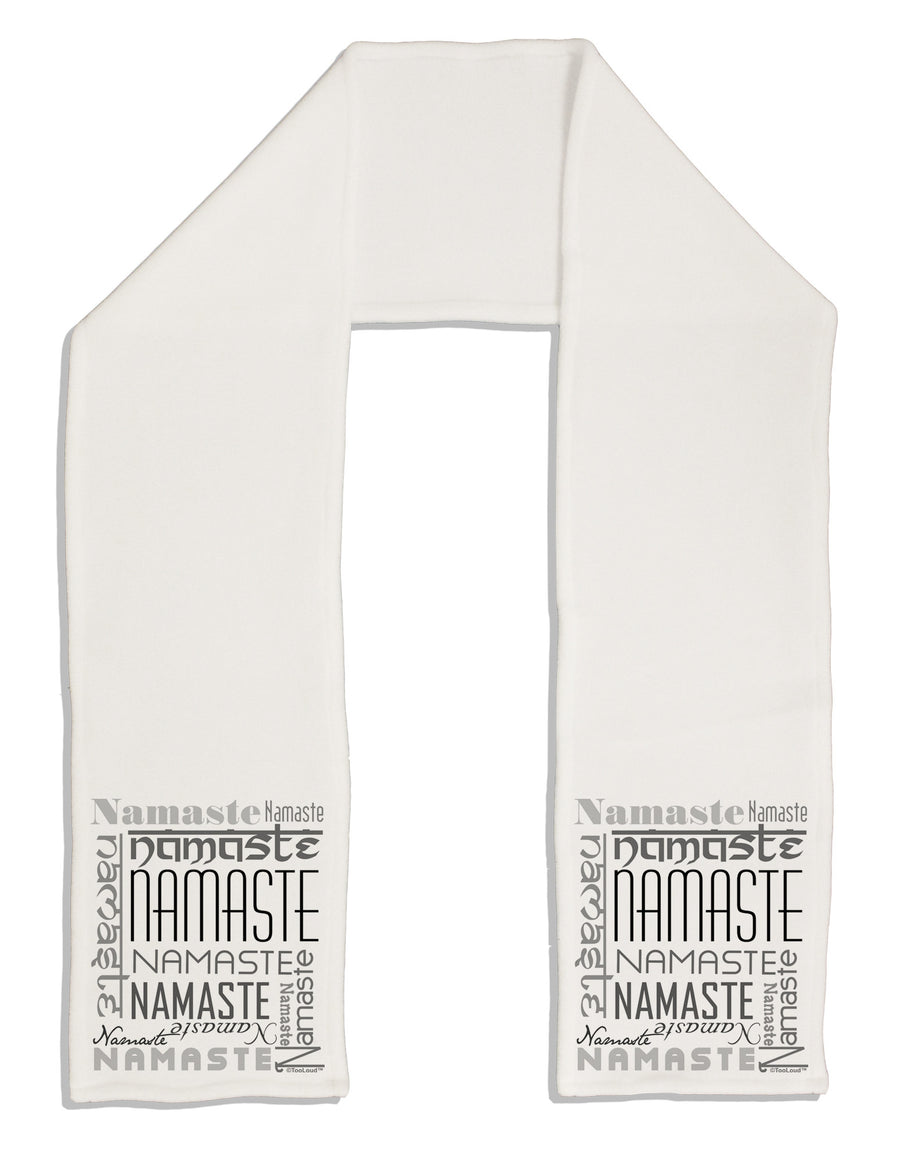 Namaste Rectangle Adult Fleece 64&#x22; Scarf-TooLoud-White-One-Size-Adult-Davson Sales