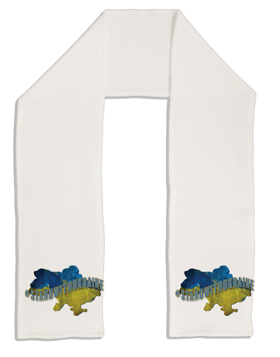 #stand with Ukraine Country Adult Fleece 64 Inch Scarf-Scarves-TooLoud-White-One-Size-Adult-Davson Sales