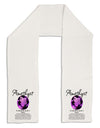 Birthstone Amethyst Adult Fleece 64&#x22; Scarf-TooLoud-White-One-Size-Adult-Davson Sales