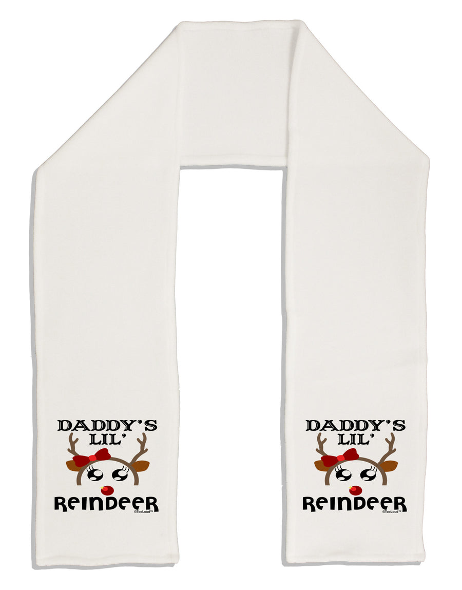 Daddy's Lil Reindeer Girl Adult Fleece 64&#x22; Scarf-TooLoud-White-One-Size-Adult-Davson Sales