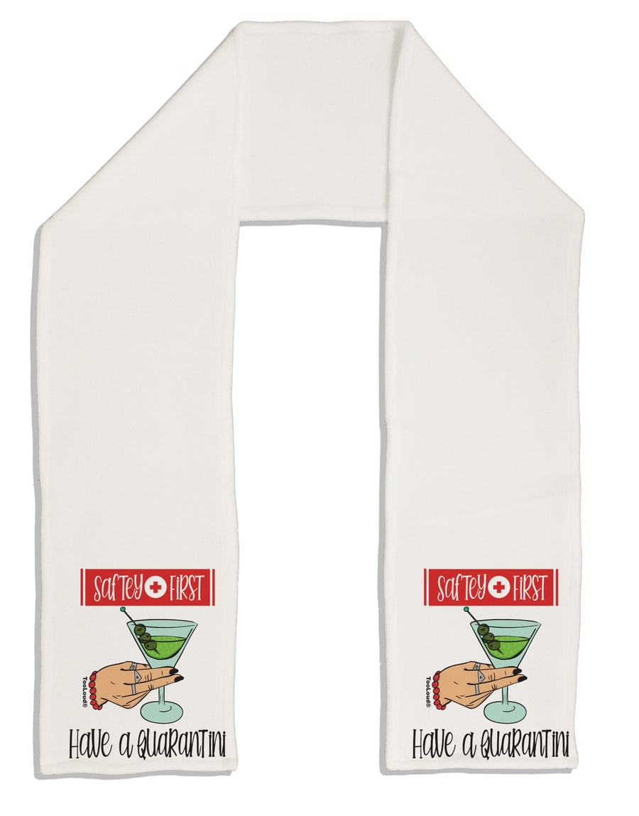 Safety First Have a Quarantini Adult Fleece 64 Inch Scarf-Scarves-TooLoud-White-One-Size-Adult-Davson Sales