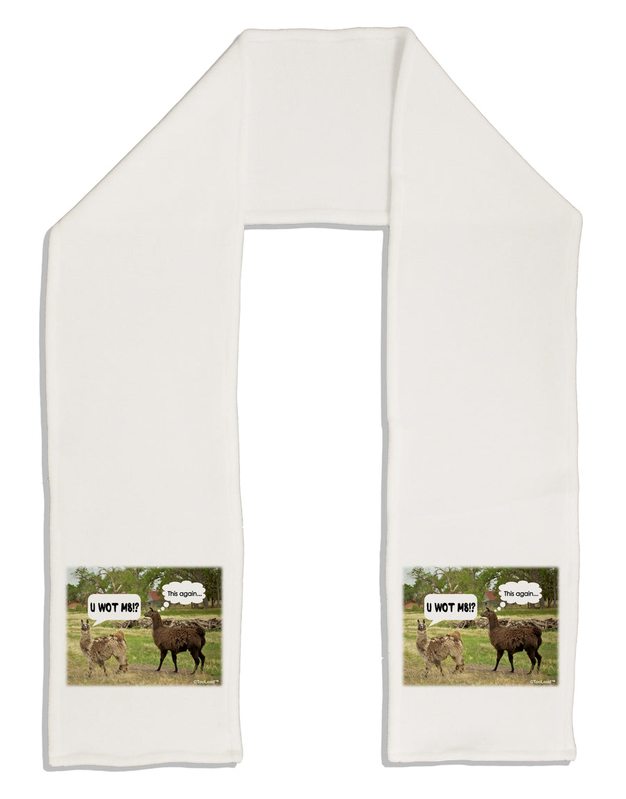 Angry Standing Llamas Adult Fleece 64&#x22; Scarf by TooLoud-TooLoud-White-One-Size-Adult-Davson Sales