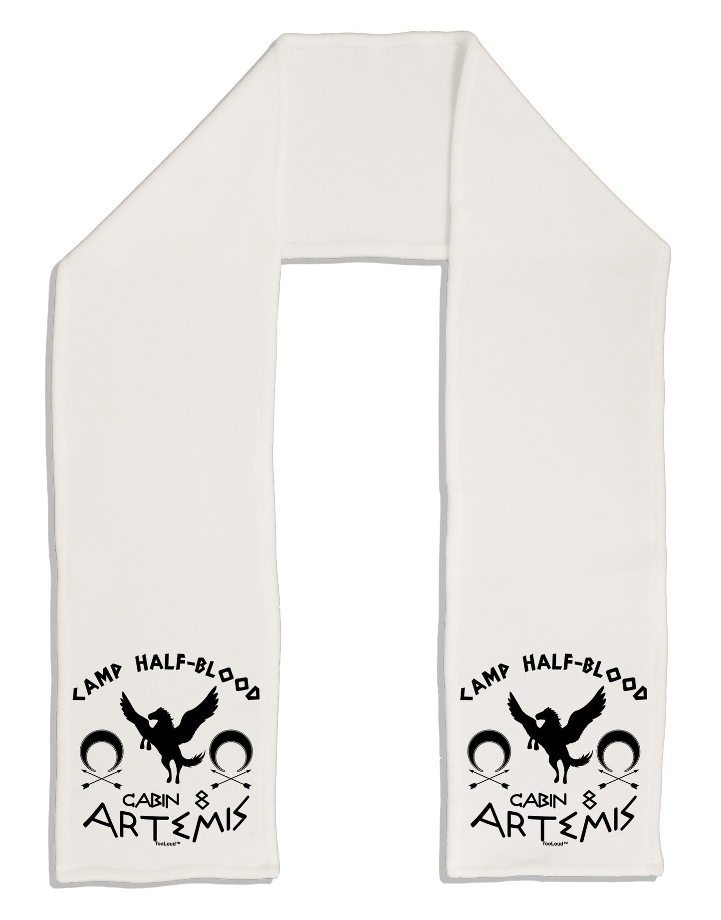 Camp Half Blood Cabin 8 Artemis Adult Fleece 64&#x22; Scarf-TooLoud-White-One-Size-Adult-Davson Sales
