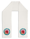 Watercolor Flower Adult Fleece 64&#x22; Scarf-TooLoud-White-One-Size-Adult-Davson Sales