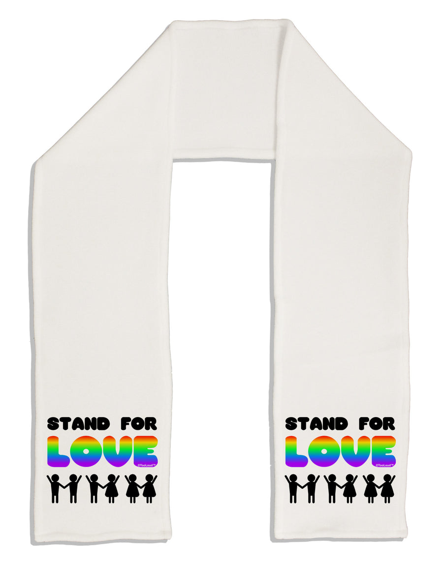 Stand For Love Rainbow Adult Fleece 64&#x22; Scarf-TooLoud-White-One-Size-Adult-Davson Sales