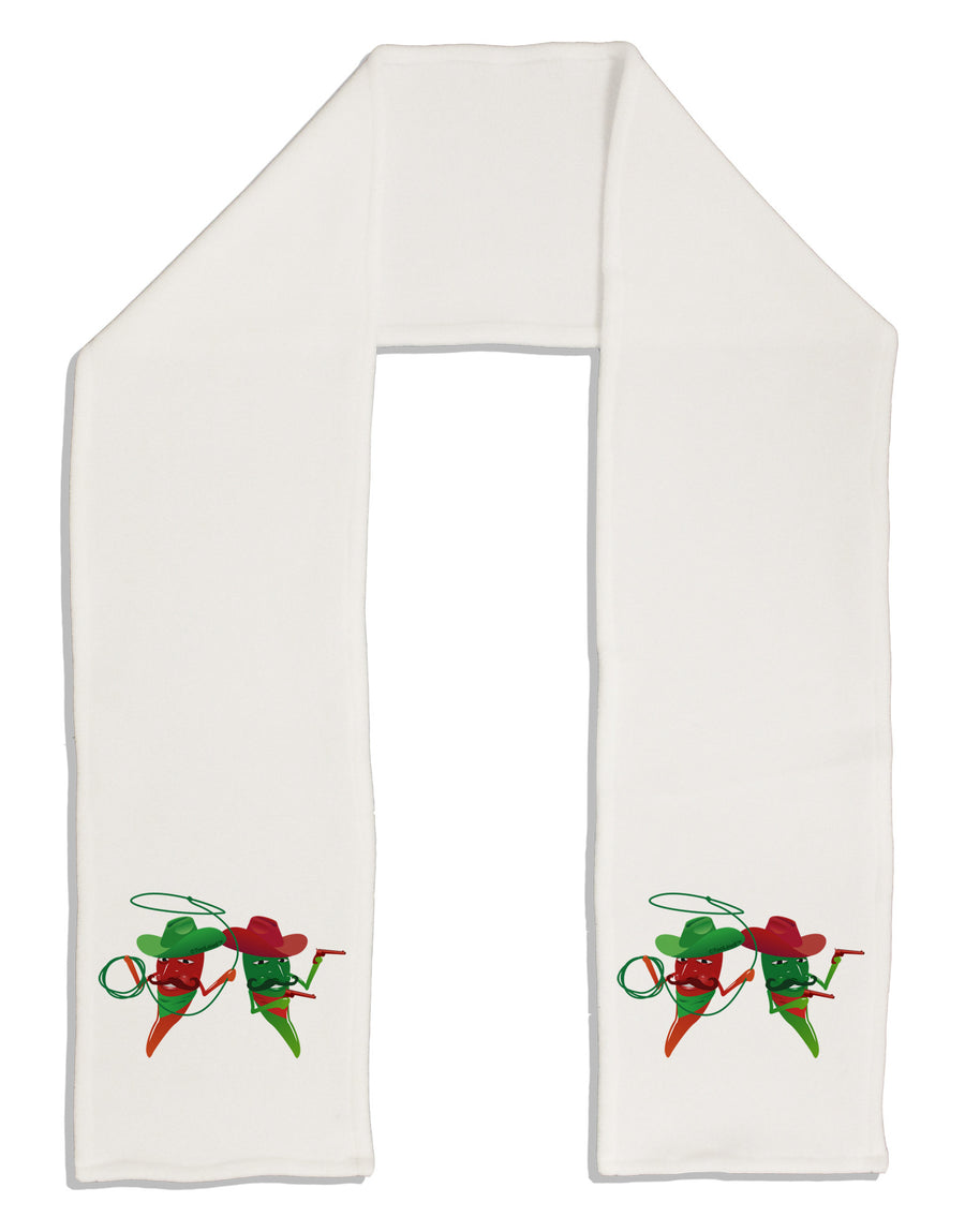 Cowboy Chili Peppers Adult Fleece 64&#x22; Scarf-TooLoud-White-One-Size-Adult-Davson Sales