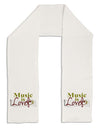 Music Is Love Adult Fleece 64&#x22; Scarf-TooLoud-White-One-Size-Adult-Davson Sales