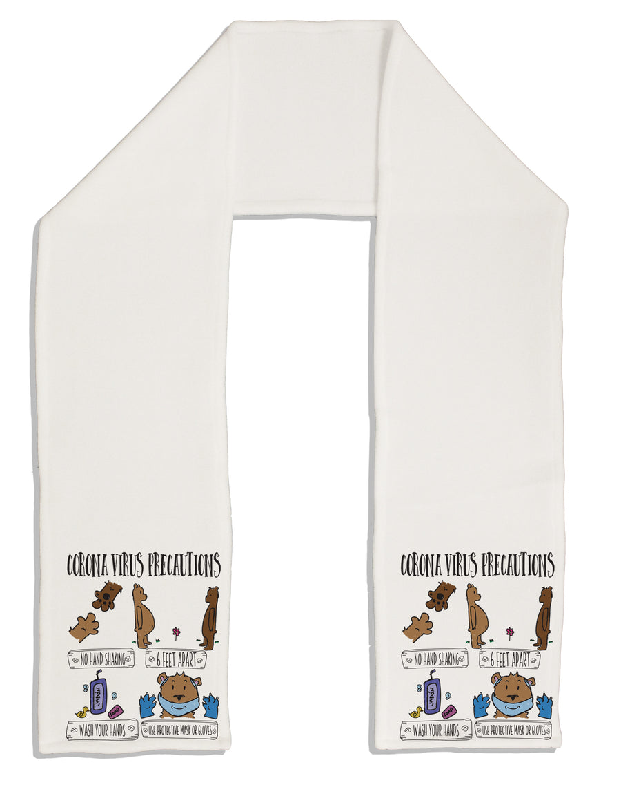 Corona Virus Precautions Adult Fleece 64 Inch Scarf-Scarves-TooLoud-White-One-Size-Adult-Davson Sales