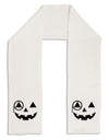 Monocle Jack-o-Lantern Distressed Adult Fleece 64&#x22; Scarf-TooLoud-White-One-Size-Adult-Davson Sales