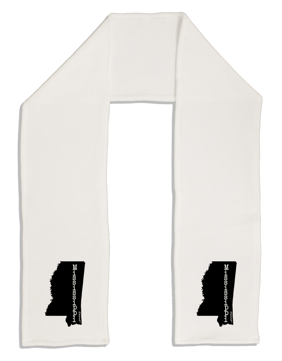 Mississippi - United States Shape Adult Fleece 64&#x22; Scarf-TooLoud-White-One-Size-Adult-Davson Sales