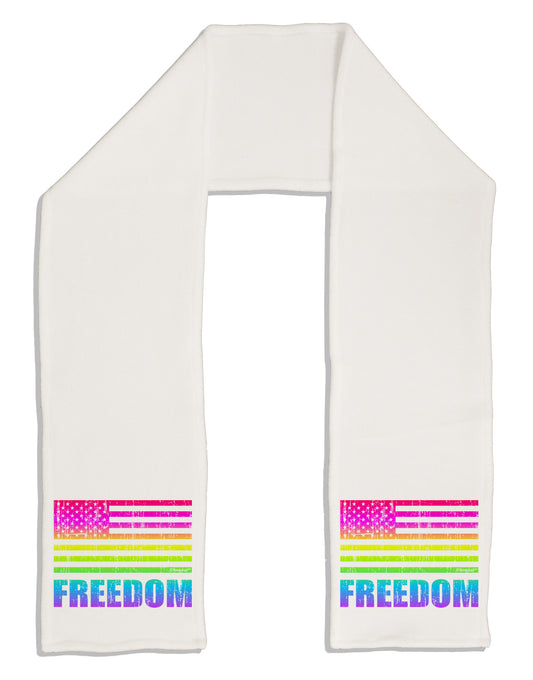 American Pride - Rainbow Flag - Freedom Adult Fleece 64&#x22; Scarf-TooLoud-White-One-Size-Adult-Davson Sales